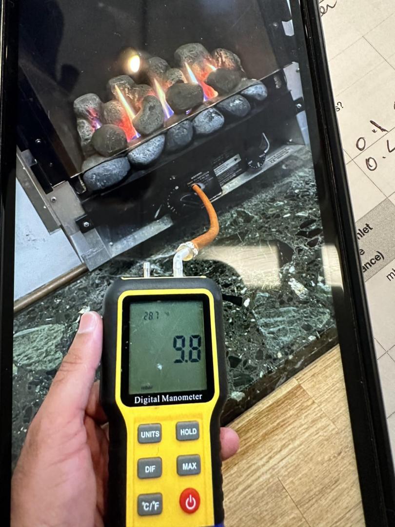 Gas Fire Pressure Test