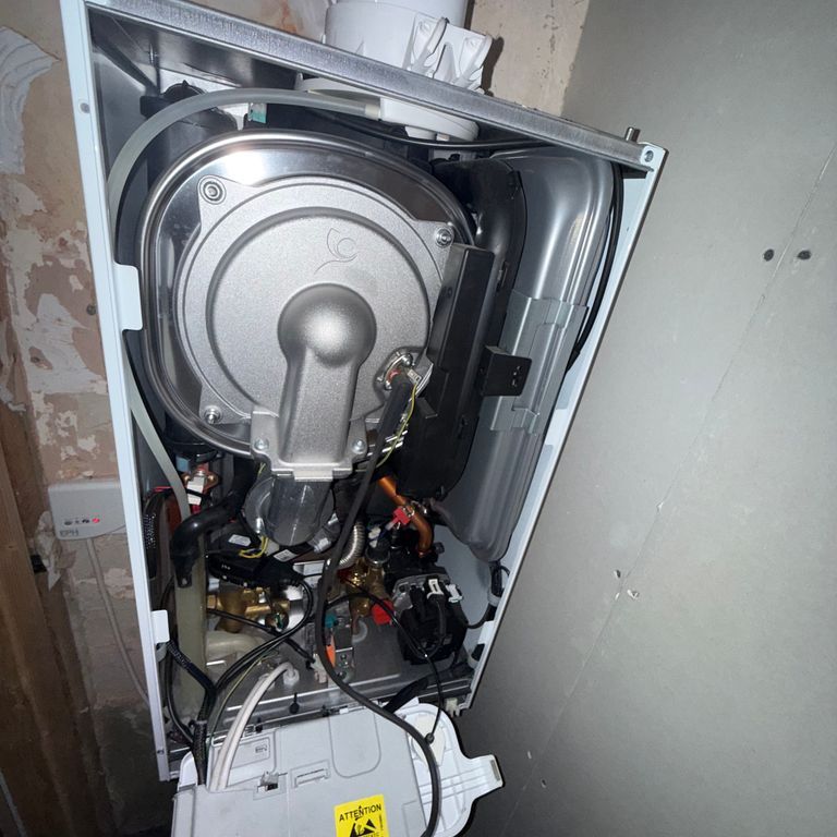 Boiler internals during service in Manchester